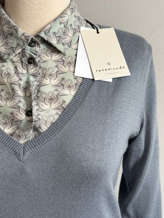 Rosemunde new merino blouse нова хубава блуза фино плетиво