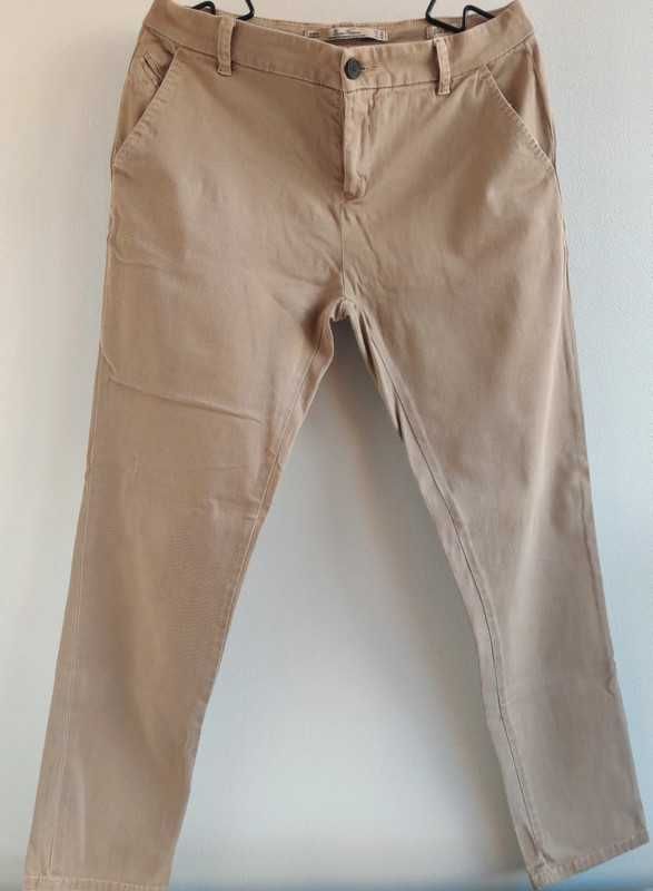 Pantaloni chino de dama Zara bej, marimea M, NOI fara eticheta