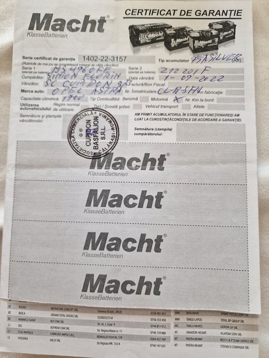 Baterie auto Macht

Vând baterie auto Macht