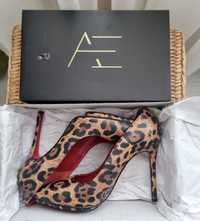 Pantofi stiletto piele leopard AE Shoes