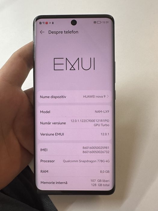 Huawei nova 9 ecran oled dual sim 128 gb 8 gb ram