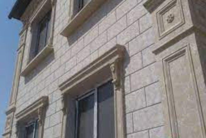 Термопанели (фасадные панели) под травертин из бетона с утеплением и б