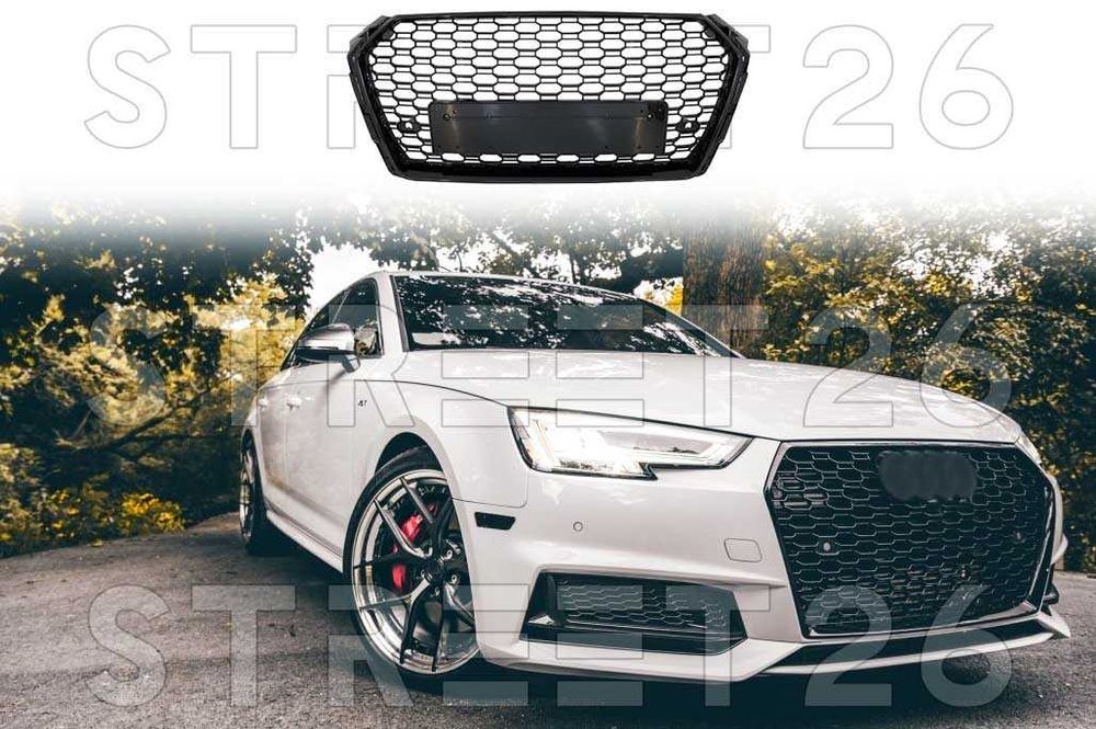 Grila Centrala Audi A4 B9 8W (2016-2019) RS4 Design Negru Lucios