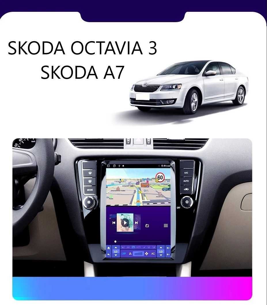 SKODA OCTAVIA 3 A7 2013/2015  9.7'' андроид вертикална навигация,9769