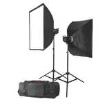 Kit Lumini de Studio foto Quadralite Up! 400W + Softbox-uri + Stative