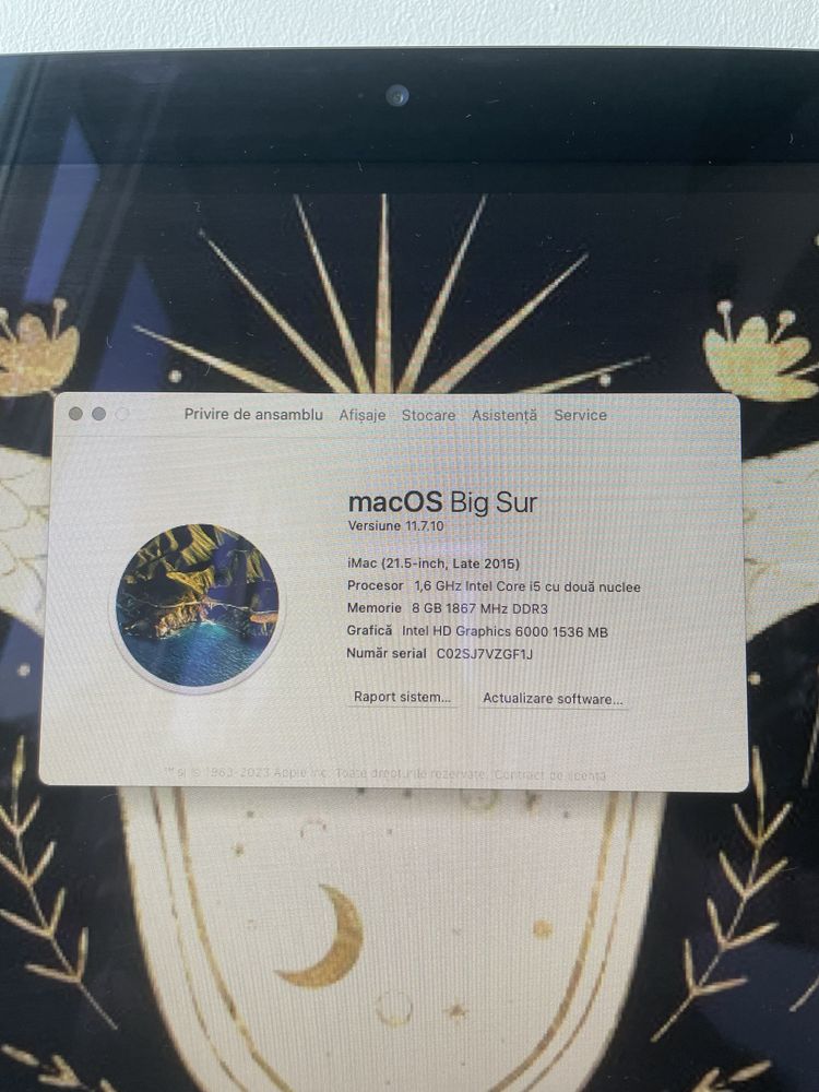 iMac 21,5 inchi Late 2015 v 11.7.10