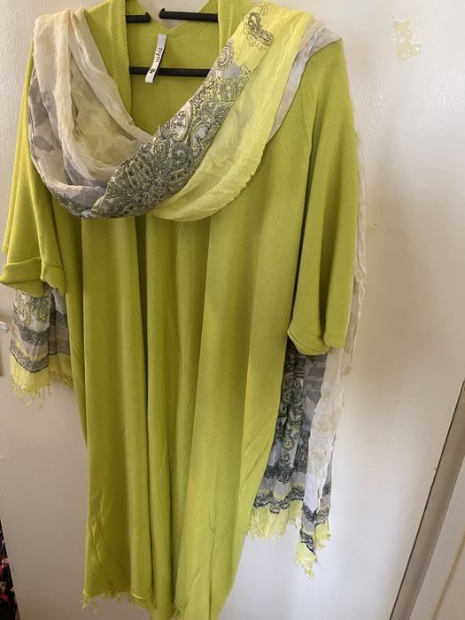 Geaca parka /cardigan  made italy +esarfa matase/zara 164cm/13-14 ani