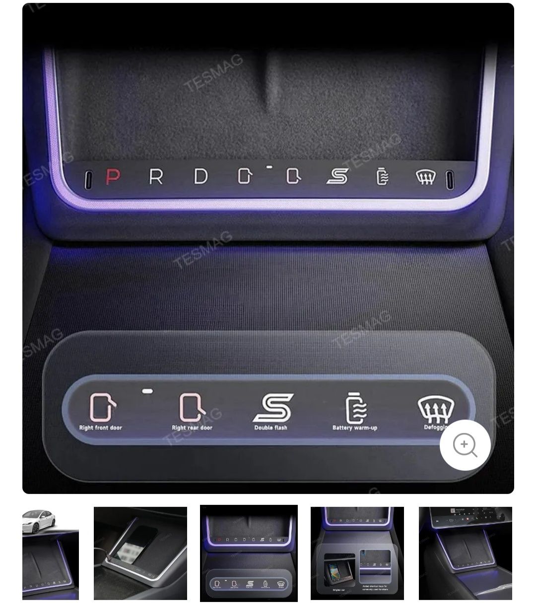 Placa wireless Tesla cu lumina ambientala ,comenzi rapide și încărcare
