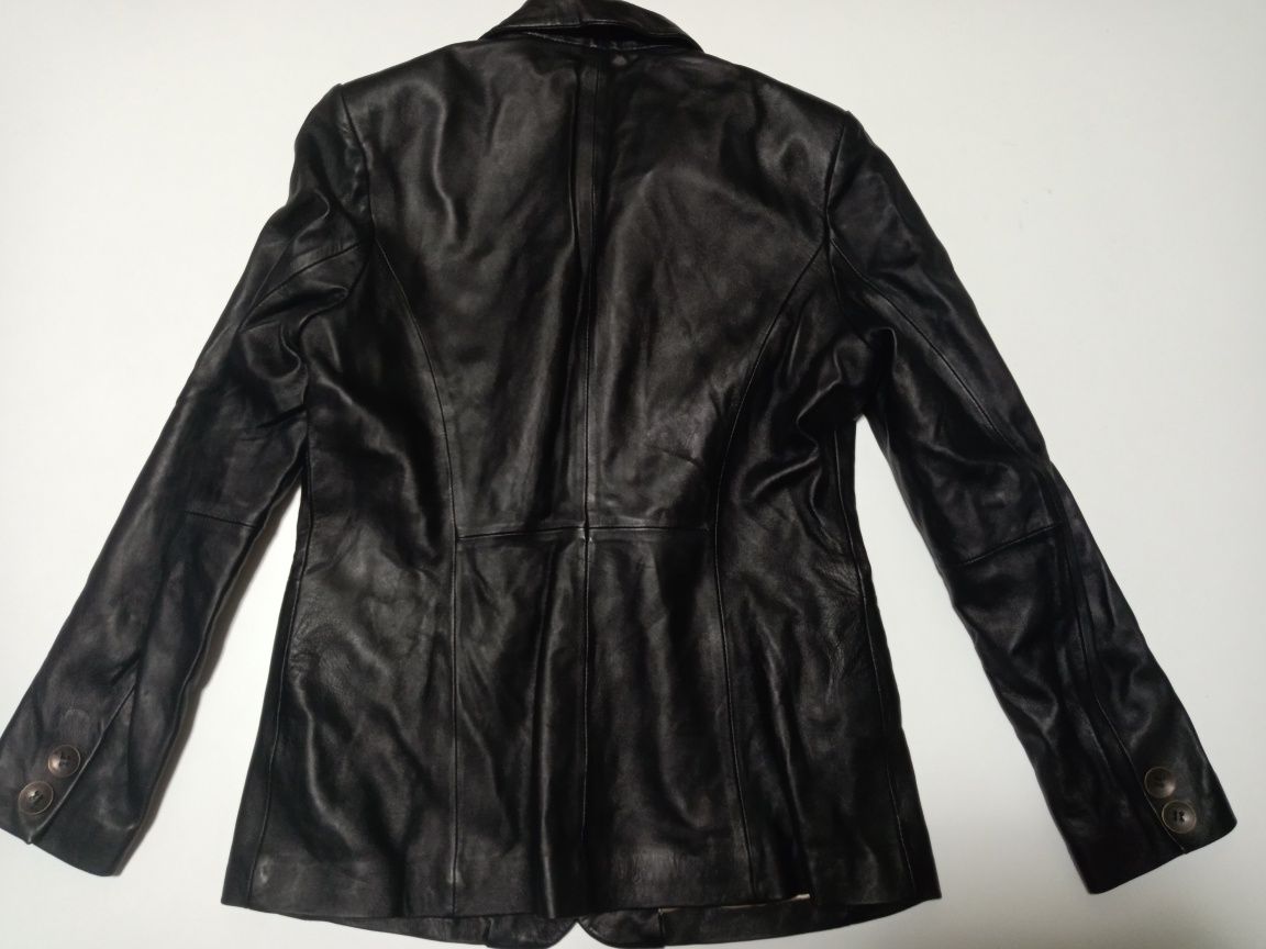 Jacheta / geacă nouă, piele, neagră, Fabiani, EUR 40