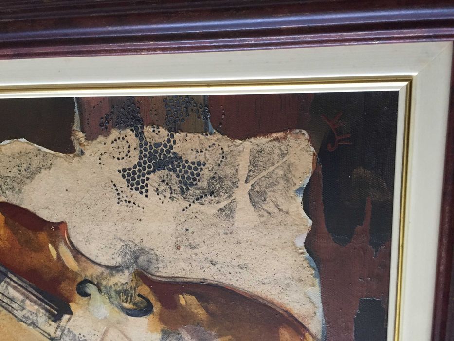 картина "Цигулка" – маслени бои, с подпис на художника