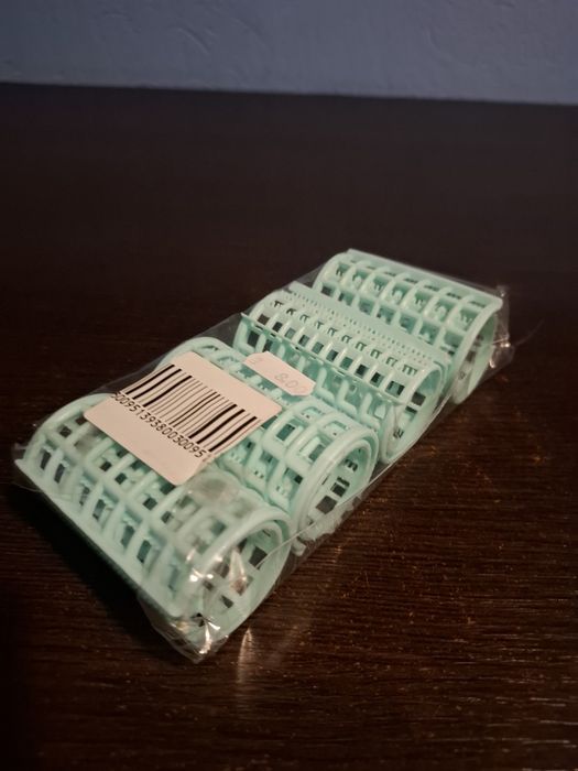 Bigudiuri/Role Păr Plastic Set - Noi, Sigilate (Culoare Turcoaz)