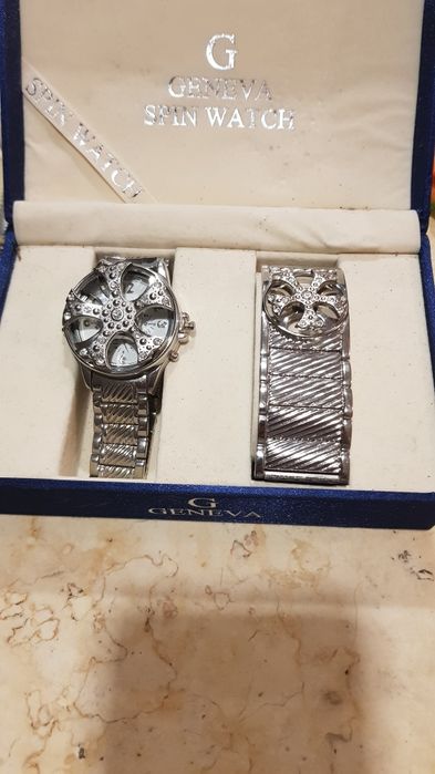Set ceas Geneva spin watch+brățara