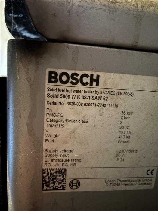 Cazan / centrala lemne Bosch 36 kw
