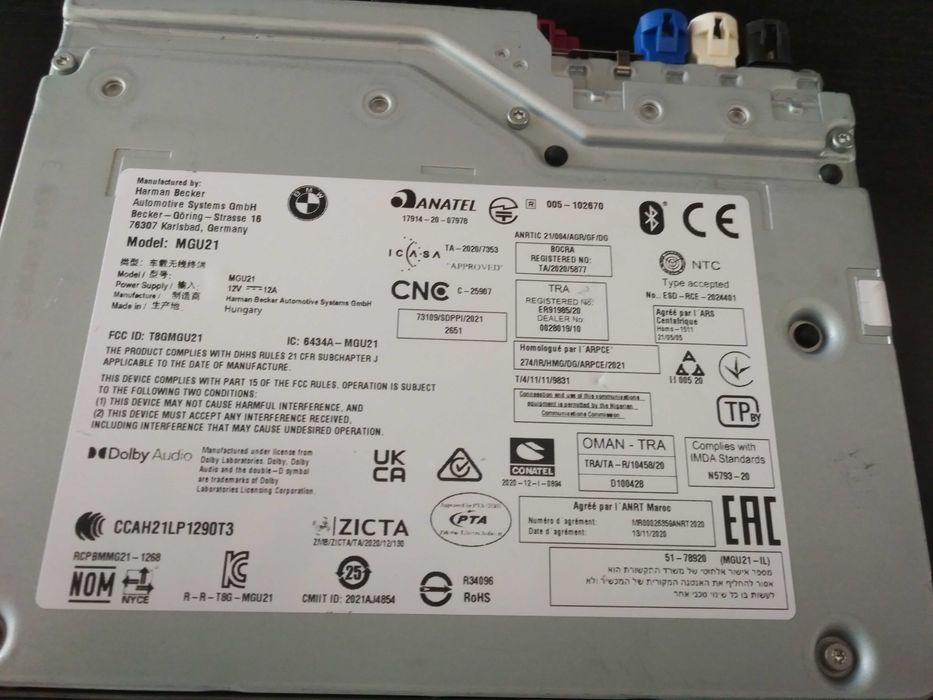 Unitate navigatie BMW Mgu21 iDrive 8 HW 1.4 5A7CC59 BMW G20 LCI G21 Gx