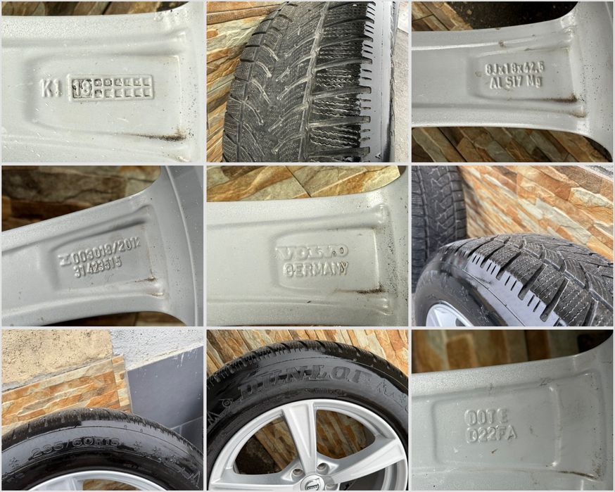 Jante aliaj VOLVO XC90 ORIGINALE+anvelope iarna DUNLOP 235/60 R18