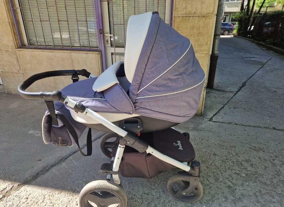 Бебешка комбинирана количка 3в1 Buba - Forester 595, сива