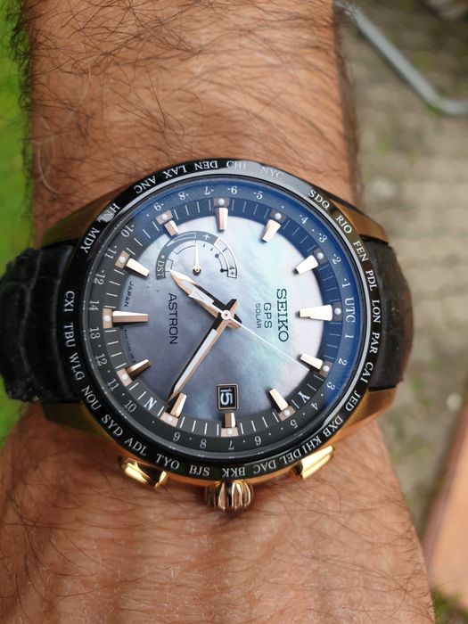 Ceas de mana Seiko Astron, titan, safir, GPS, solar