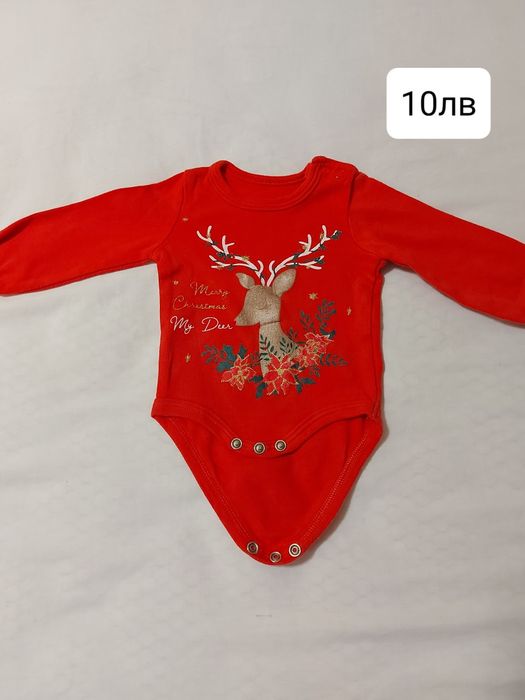 Коледни  бебешки бодита за момиченца