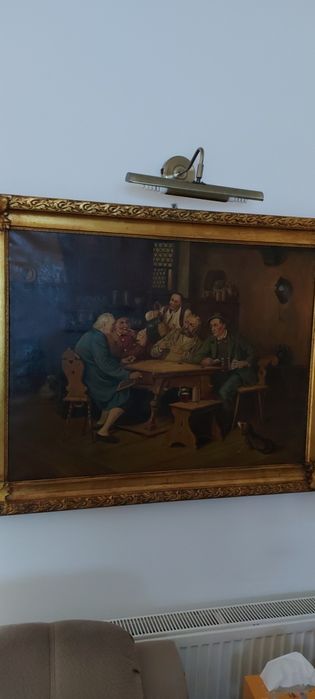 Tablou vechi, ulei, semnat, autor consacrat.