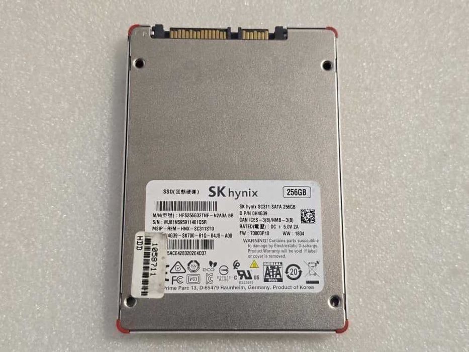 Solid State Drive (SSD) SK Hynix SC311 256GB SATA 6.0Gb/s -teste reale