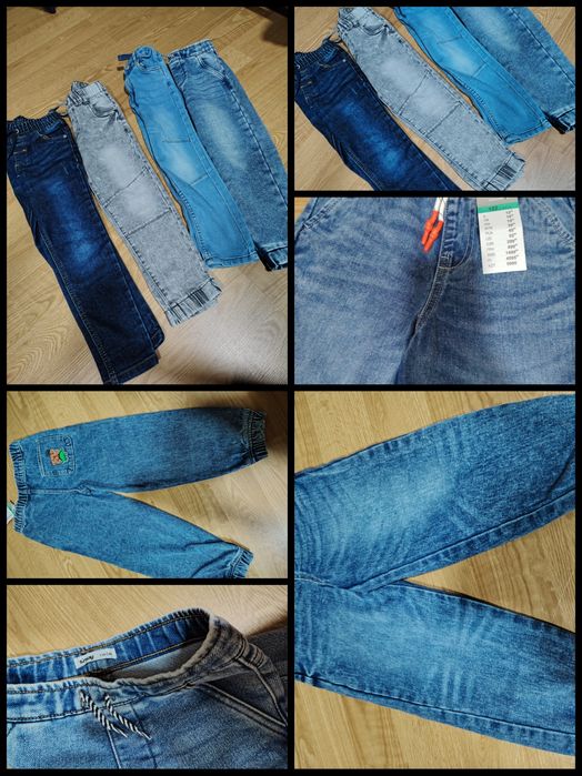 Blugi  băiat 122 și lot pantaloni de trening 116 .80 lei