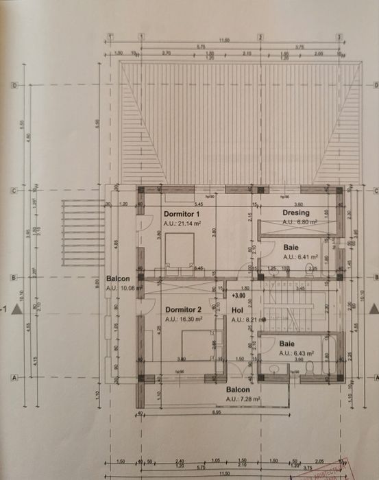 Casa la rosu proiect nou Calinesti Arges