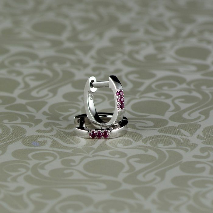 Cercei pentru fetite cu rubine cod 8279, 8280, 8281, 8282