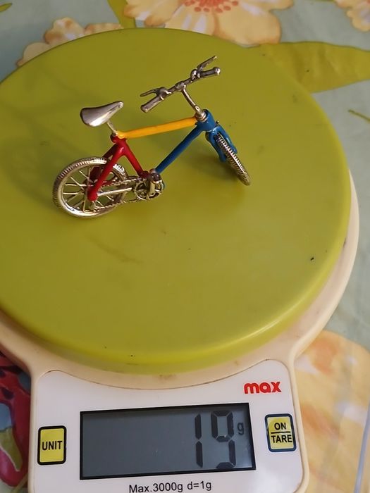 Bicicleta argint masiv 800