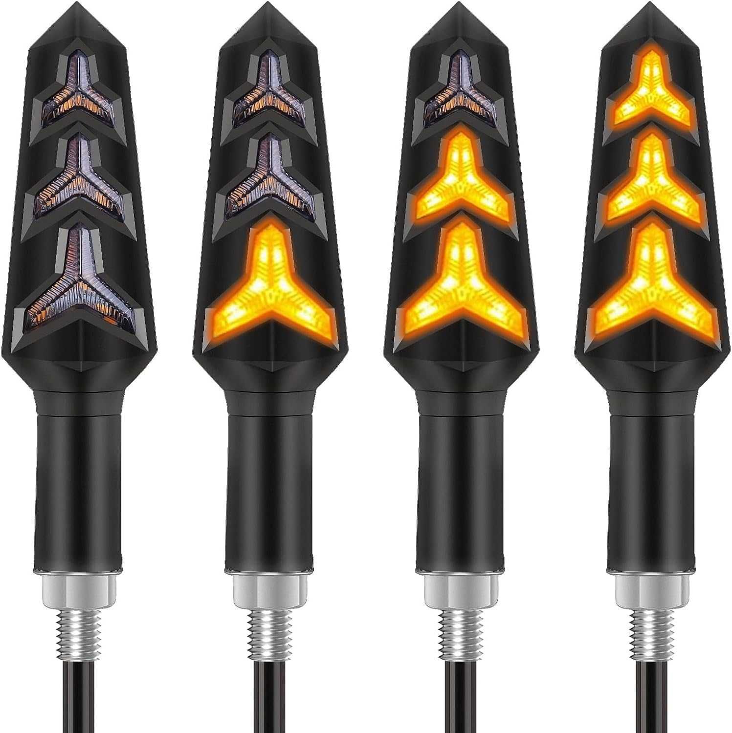 Kinstecks 4PCS Мигачи за мотоциклети, АТВ, бъгита, коли и др.