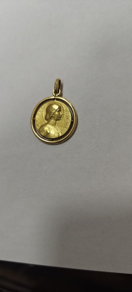 Pandantiv/medalion Ioana d'Arc aur 18k 2.67gr (r)
