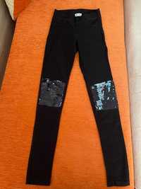 Pantaloni lungi cu paiete	H&M	negri+paiete	13-14 ani ( 164 cm )