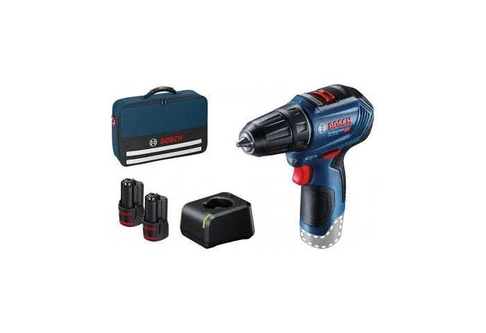 Акумулаторен винтоверт BOSCH GSR 12V-30 + 2 батерии + зарядно