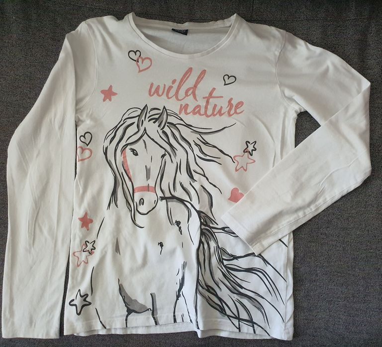 Set haine fete, 4 piese, pulover, hanorac, bluza, blugi, 146-152