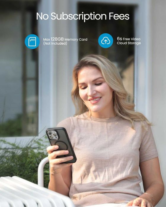 ieGeek безжичен видео звънец,AI детектор на движение,2.4GHz WiFi,Alexa