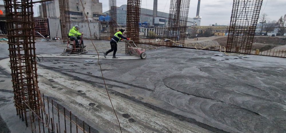 Turnare beton cu Elicopter și Cuarț gri sau colorat, Elicopterizare