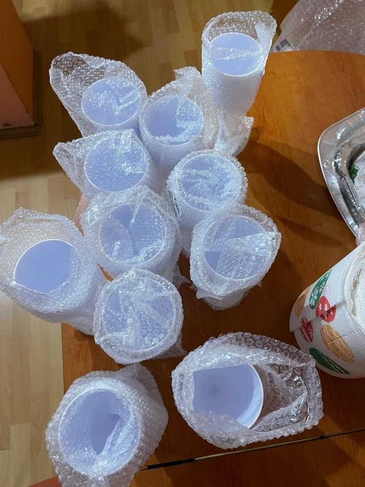 Pahare de vin din plastic Relaxdays, set de 11, incasabile, fără BPA
