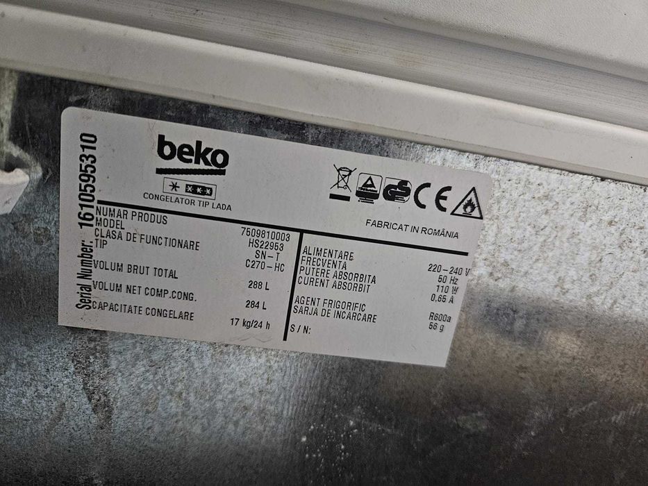 Lada frigorifica beko 284 litri