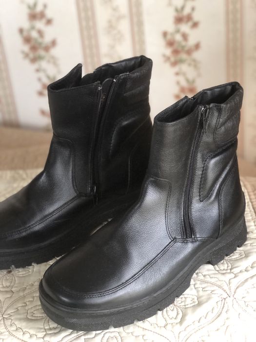 Ботинки из натуральной кожи и натурального меха