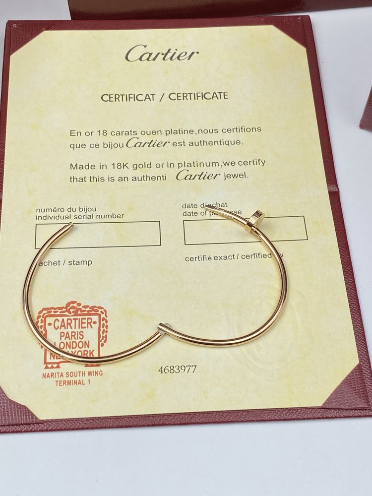 Brățară Cartier Clou 16 Rose Gold 750 Diamond Full Box