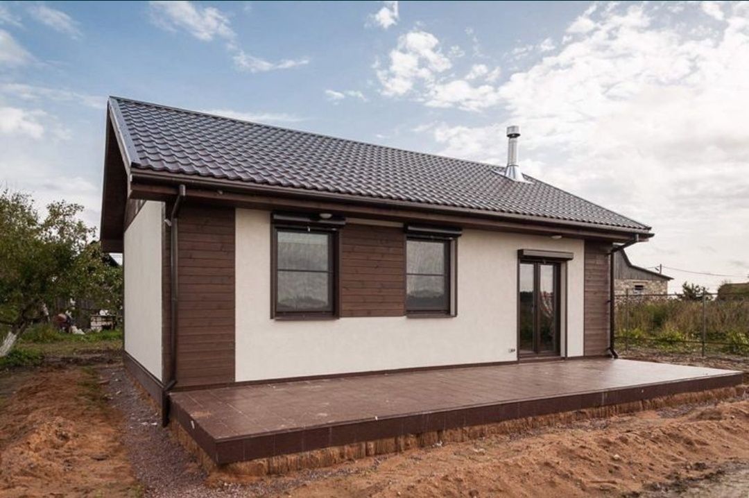 Vand case modulare cabane din structura metalica sa lemn