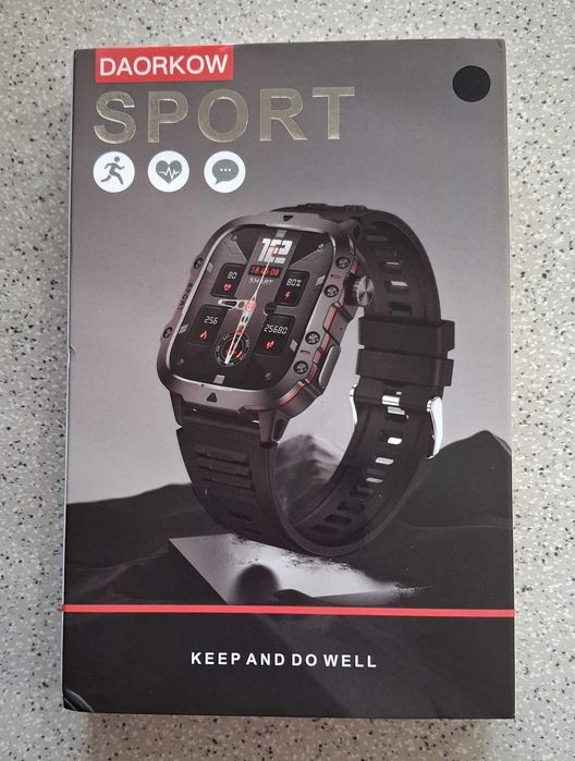 Smartwatch Daorkow Rugged Sport, model 2025, nou, sigilat.