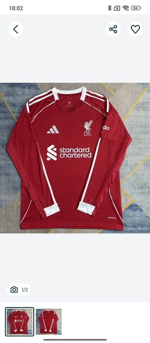 Тениска Ливърпул дълъг ръкав 2025/26