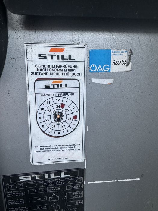 Liza/ Stivuitor electric REACH TRUCK second-hand STILL FM-X 14