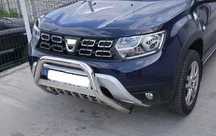Bullbar din inox cu suport proiectoare pt Dacia Duster II 2018-2024