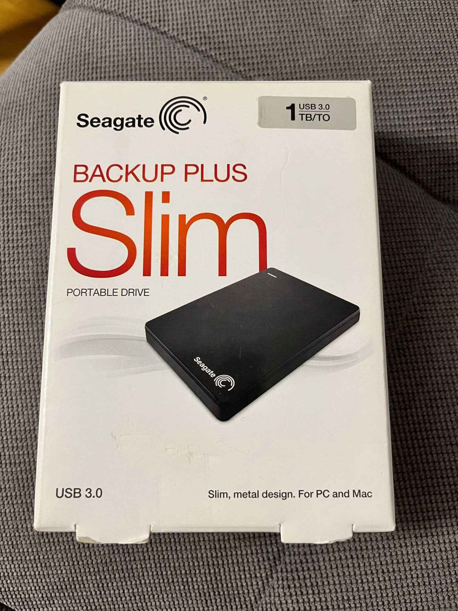 HDD Extern Seagate Backup Plus Slim Portable 1 TB   2.5" USB 3.0 Negru