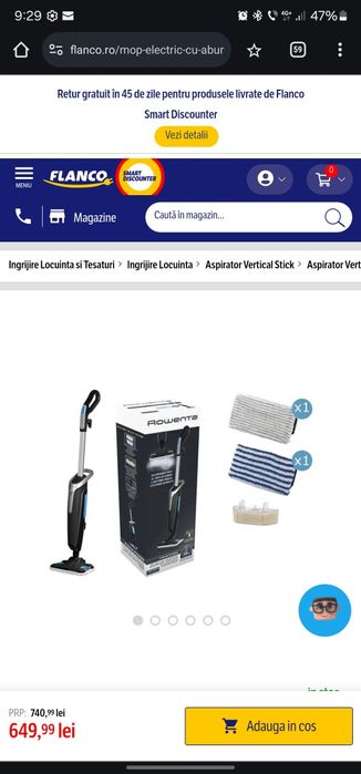 Rowenta Power Steam -Mop RY6555WH Aburi  Nou/Sigilat