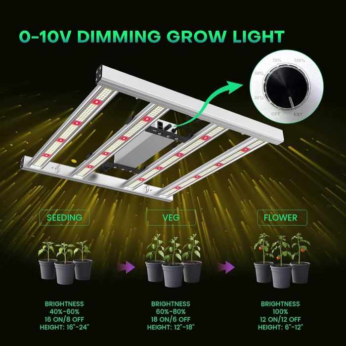 LES FLEURS 240W LED лампа за растения Full Spectrum