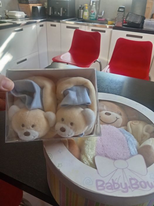 Комплект буйки + голямо мече за подарък на бебе, baby bow!
