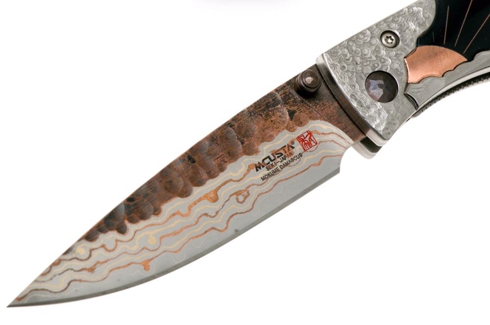 Сгъваем японски нож дамаскова стомана MCUSTA SHINWA YATAGARASU Limited