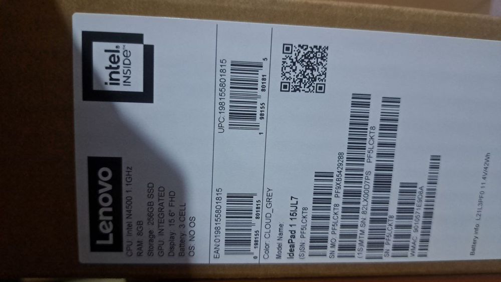 Lenovo 256gb 8rm yangi